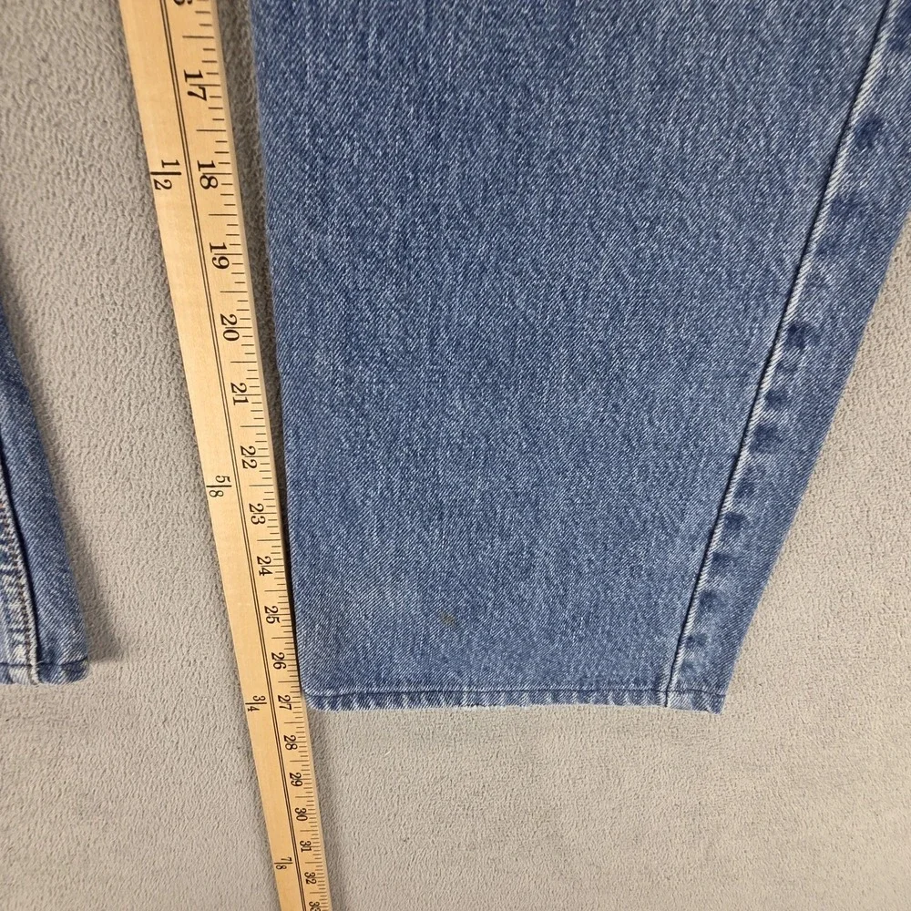 Vintage Levis‎ 521 Jeans Mens Blue Medium Wash Tapered Zip Fly Fits 33x27